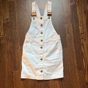 J Crew white denim jumper dress